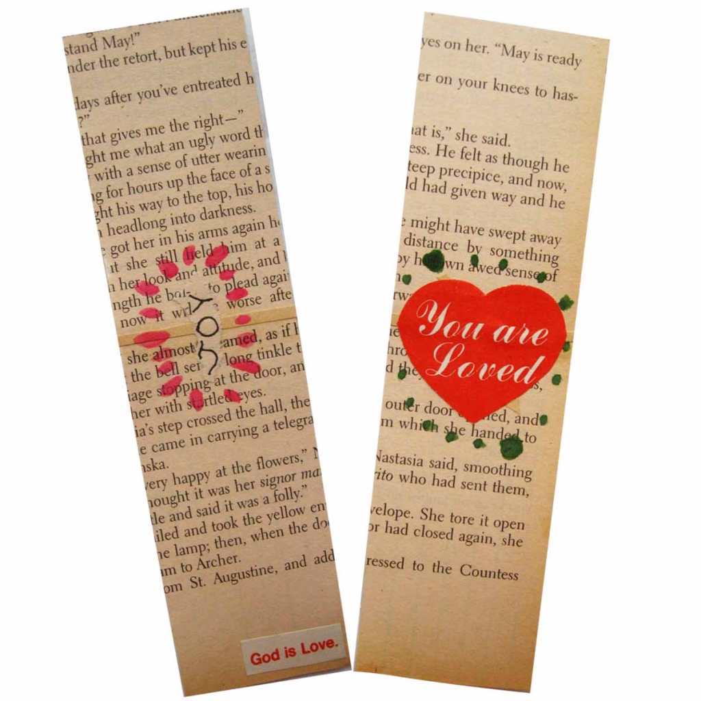 painted bookmark in watercolor